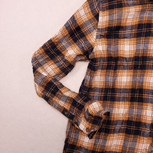 Croft & Barrow Tartan Flannel Button Up Casual Shirt Mens Size Large L Brown - Picture 5 of 11